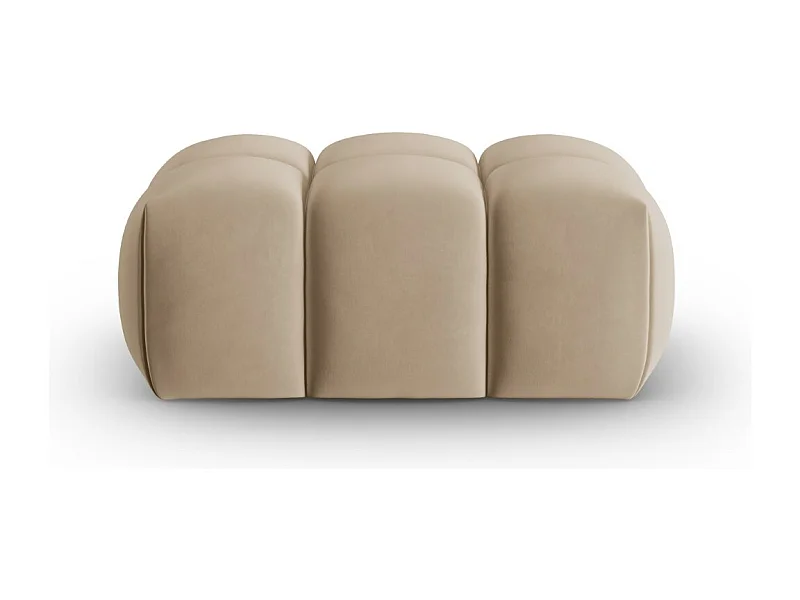 CXL by Christian Lacroix - Pouf "Lorella" aus Samt sand - 85x60x40cm