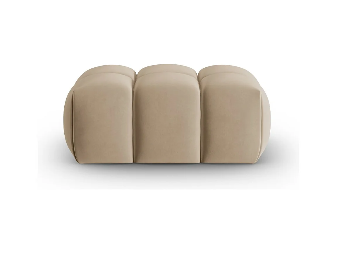 CXL by Christian Lacroix - Pouf "Lorella" en velours le sable - 85x60x40cm