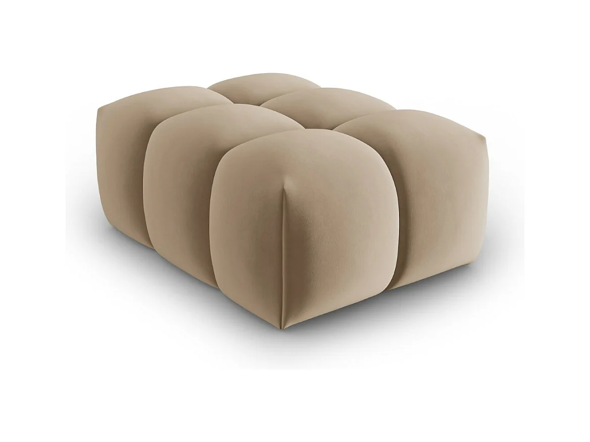 CXL by Christian Lacroix - Puf "Lorella" de terciopelo arena - 85x60x40cm