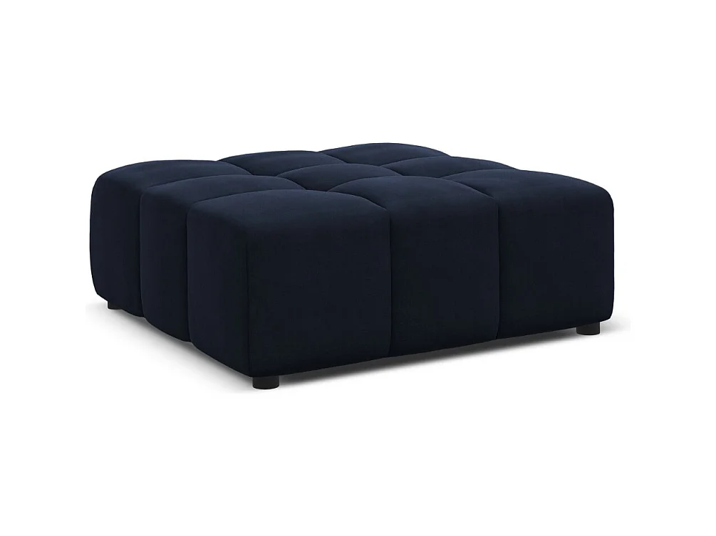 CXL by Christian Lacroix - Pouf "Luc" en velours bleu foncé - 80x102x40cm