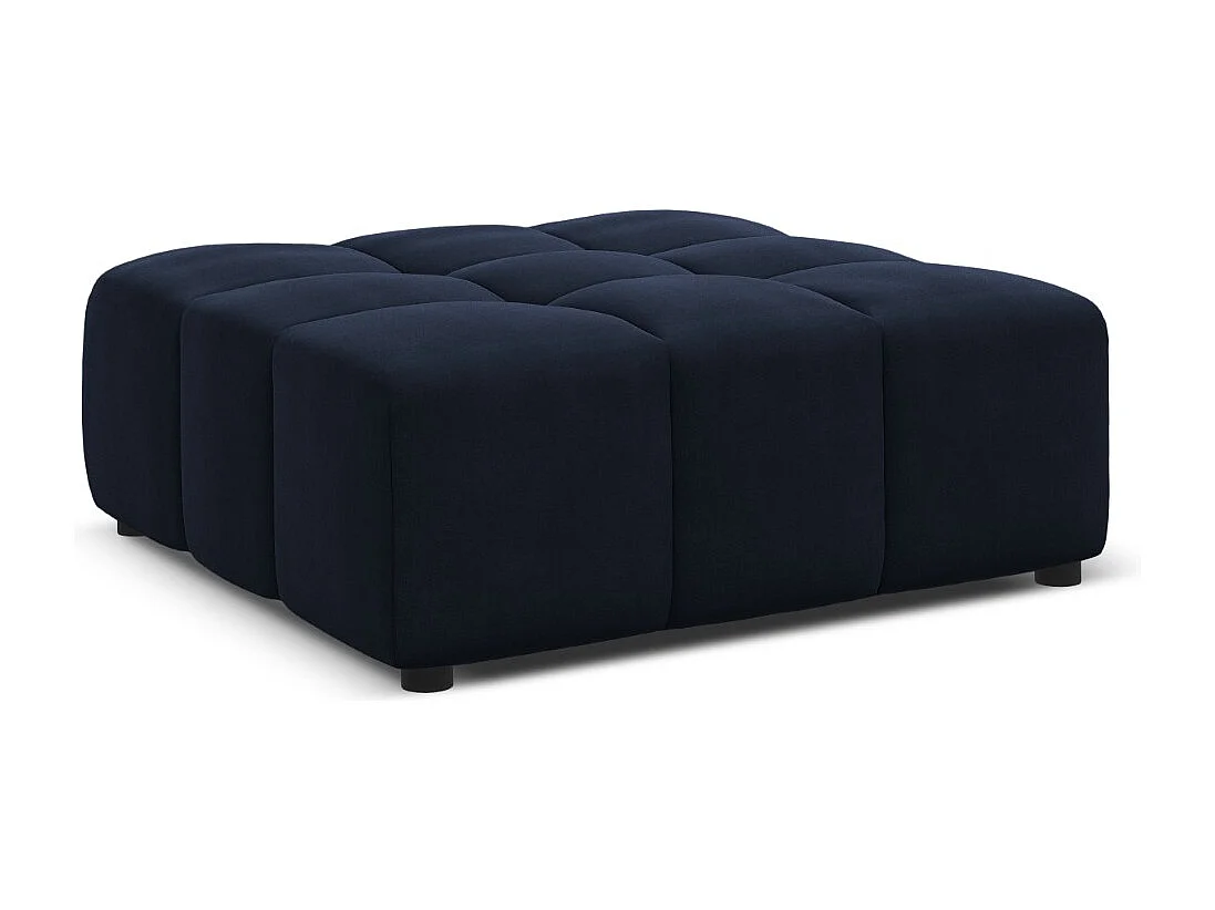 CXL by Christian Lacroix - Pufe "Luc" em veludo azul escuro - 80x102x40cm