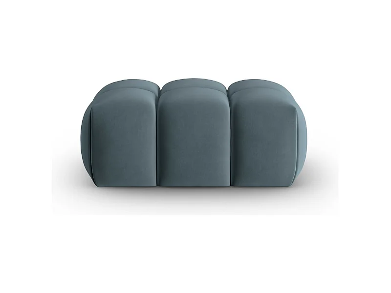 CXL by Christian Lacroix - Pouf "Lorella" aus Samt pastellblau - 85x60x40cm