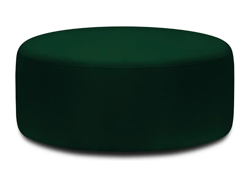 CXL by Christian Lacroix - Draaibare poef "Adam" Flueel, Flessengroen - 80x80x36cm