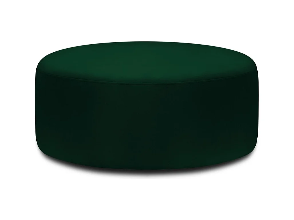 CXL by Christian Lacroix - Draaibare poef "Adam" Flueel, Flessengroen - 80x80x36cm