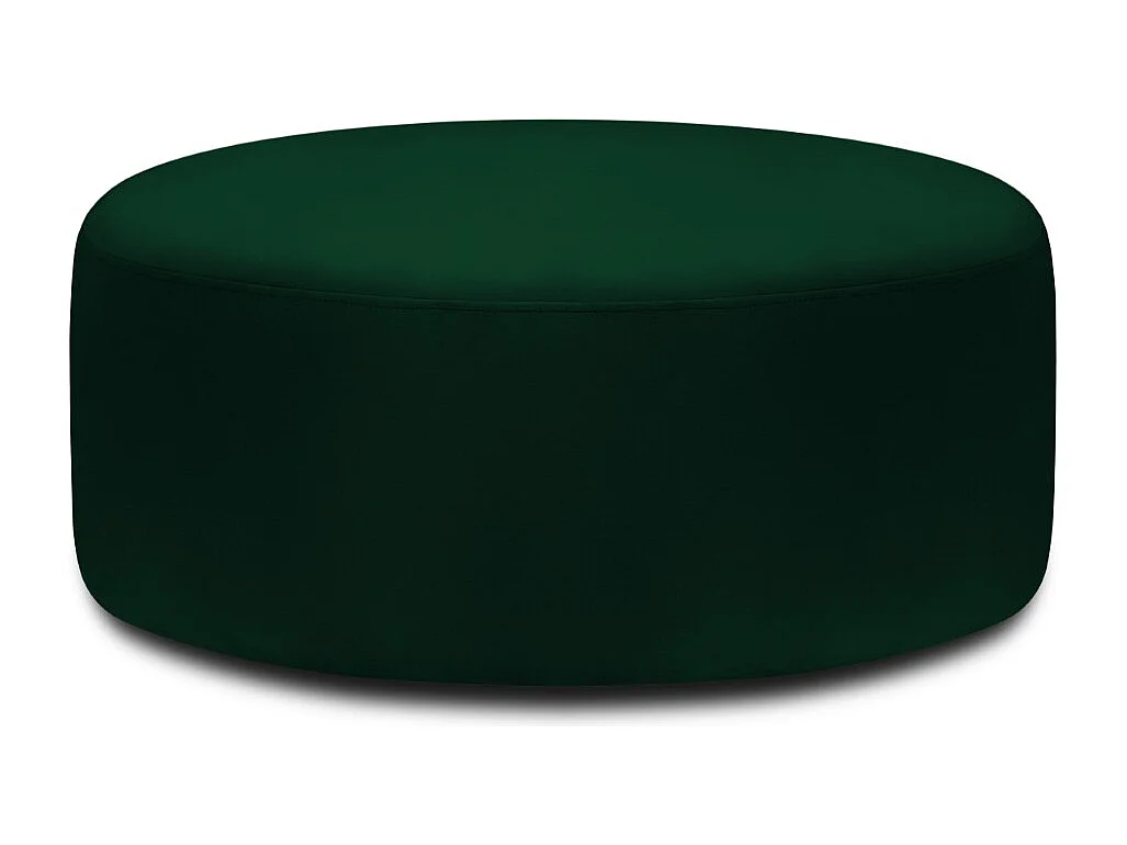 CXL by Christian Lacroix - Pufe giratório "Adam" em veludo verde garrafa - 80x80x36cm