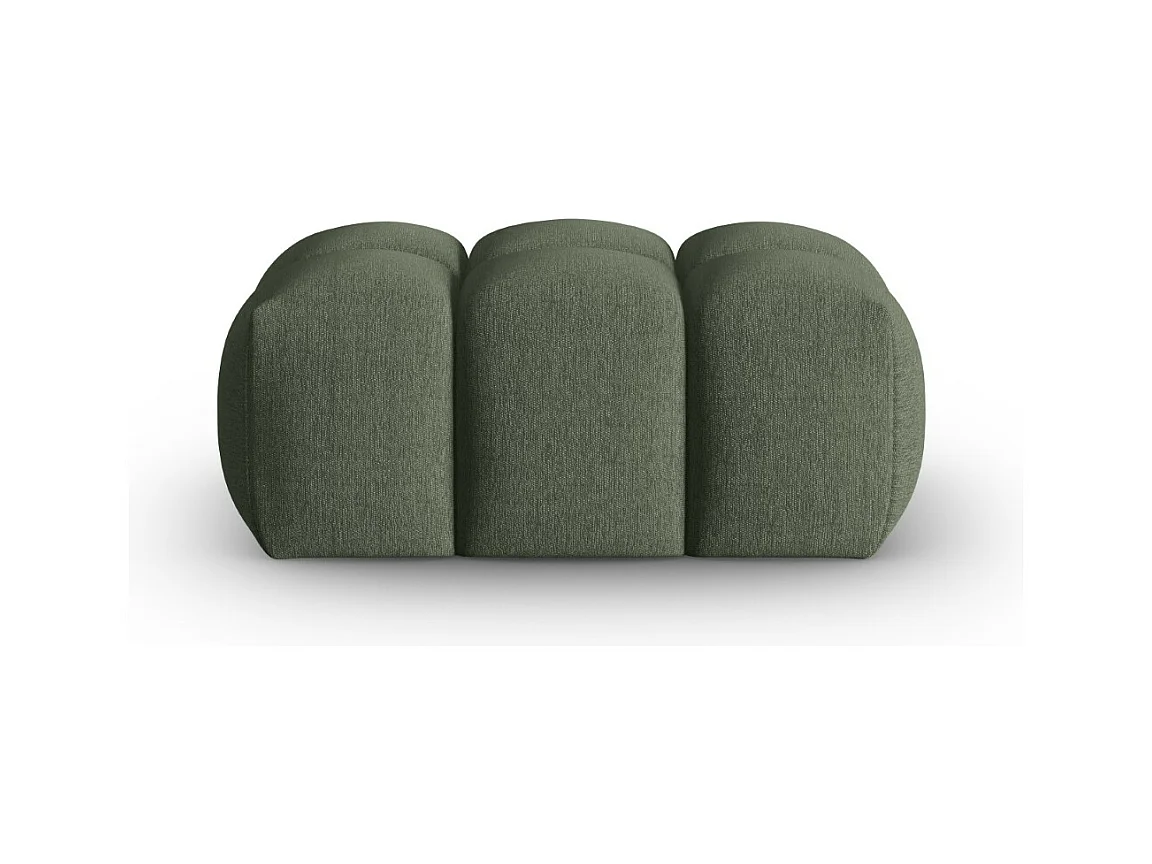 CXL by Christian Lacroix - Pouf "Lorella" en tissu structurel vert olive foncé - 85x60x40cm