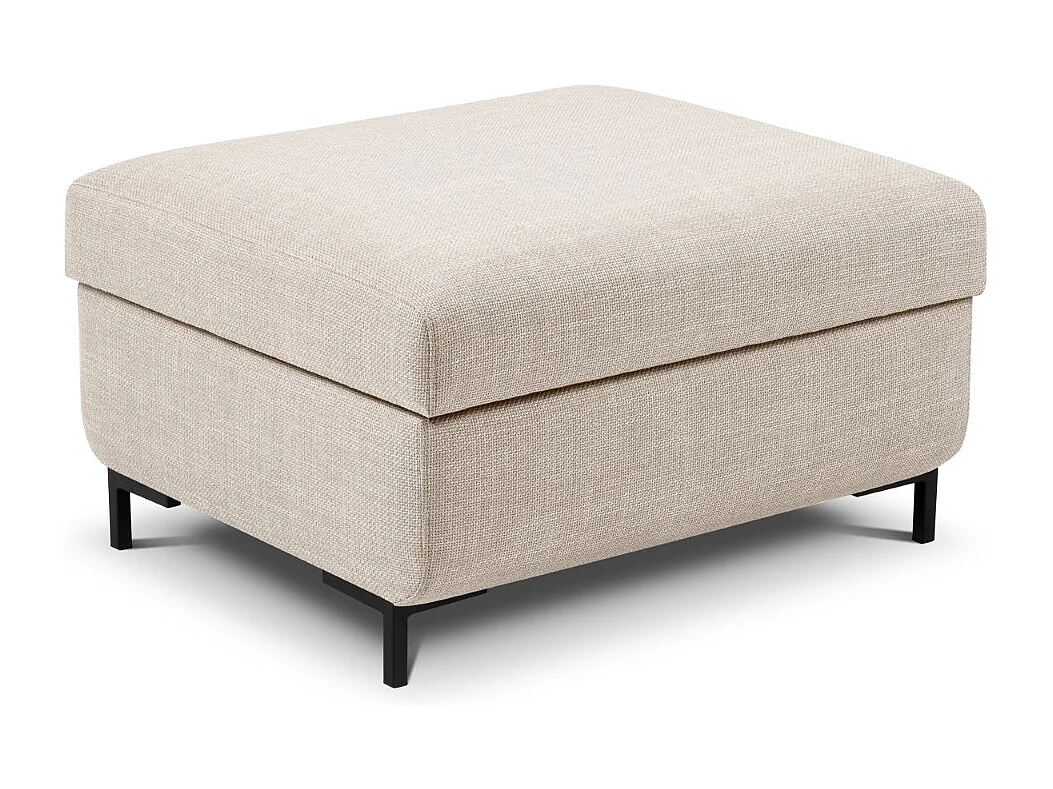 CXL by Christian Lacroix - Poef met borst "Yanis" Structurele stof, Beige - 87x72x46cm