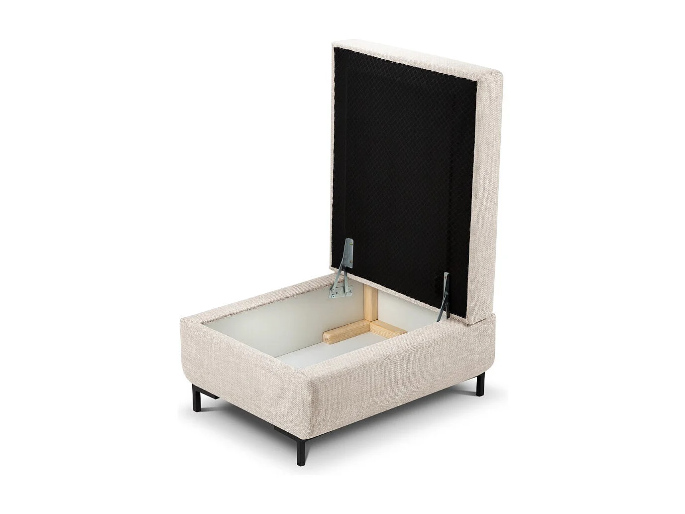 CXL by Christian Lacroix - Poef met borst "Yanis" Structurele stof, Beige - 87x72x46cm