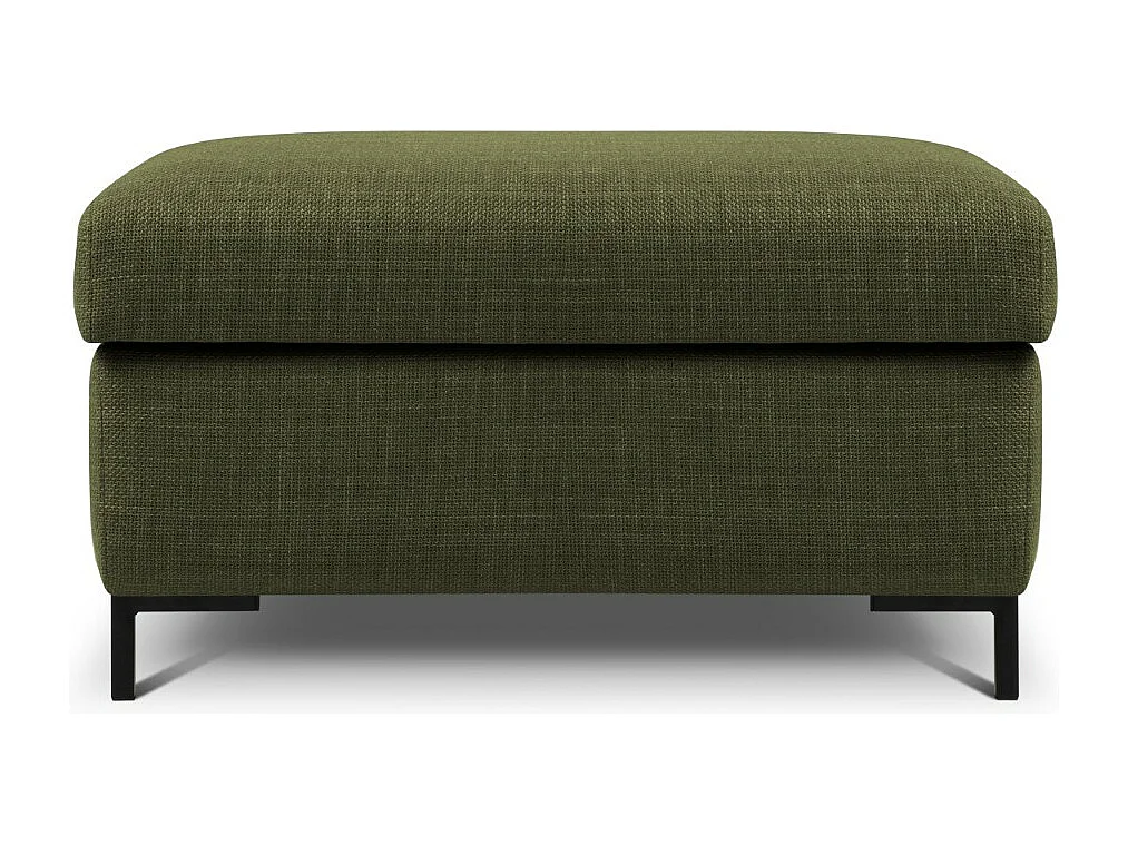 CXL by Christian Lacroix - Pouf con contenitore "Yanis" in tessuto strutturato verde - 87x72x46cm