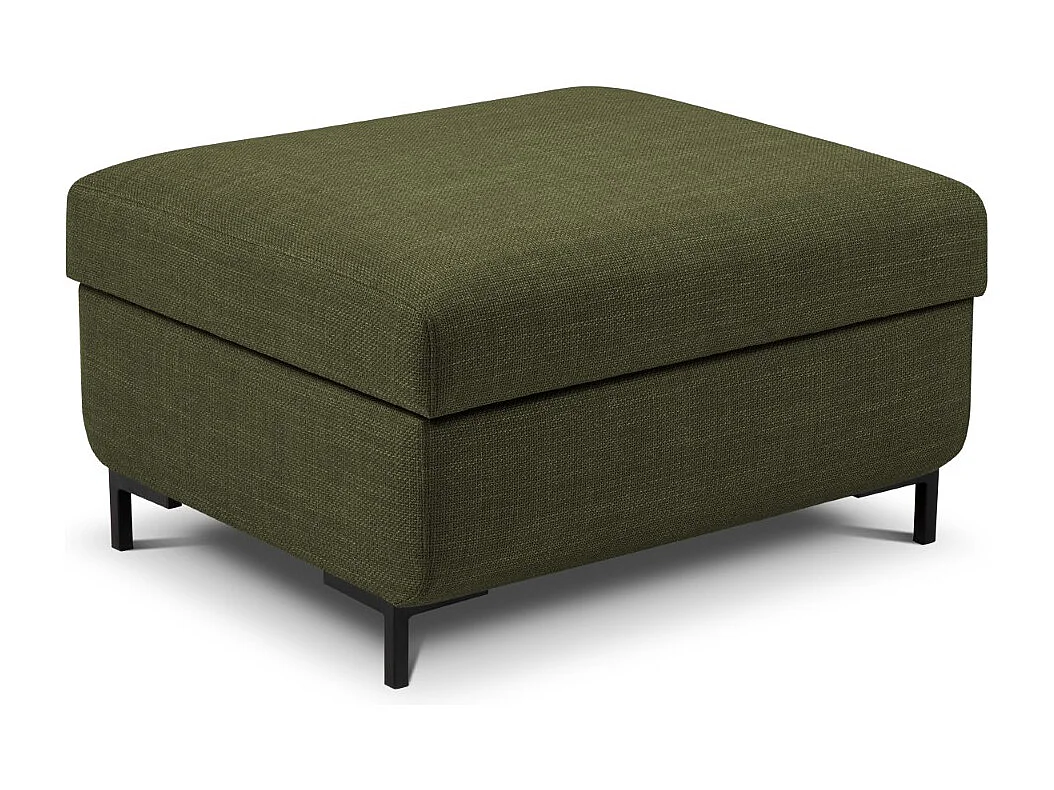CXL by Christian Lacroix - Pouf con contenitore "Yanis" in tessuto strutturato verde - 87x72x46cm