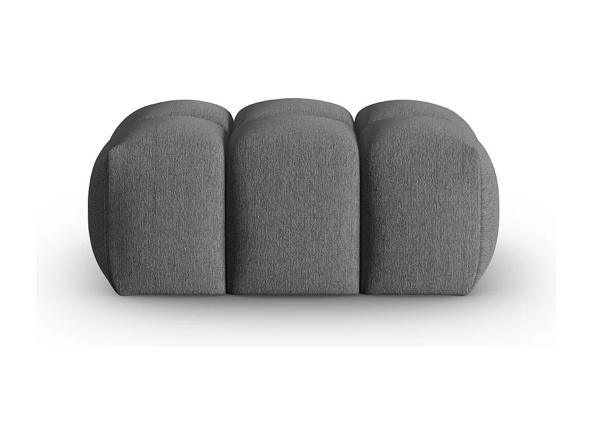 CXL by Christian Lacroix - Pouf "Lorella" en tissu structurel gris - 85x60x40cm