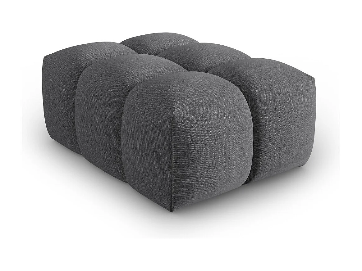 CXL by Christian Lacroix - Pouf "Lorella" en tissu structurel gris - 85x60x40cm