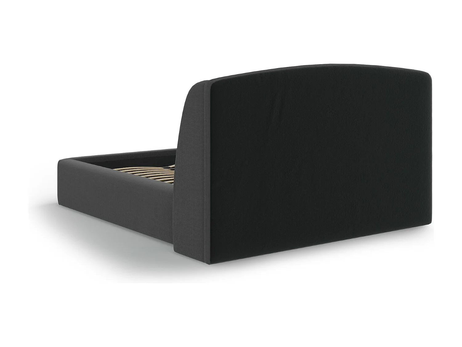 CXL by Christian Lacroix - Opbergbed met hoofdeinde "Aude" 200x200cm, Structurele stof, Donkergrijs - 216x222x103cm