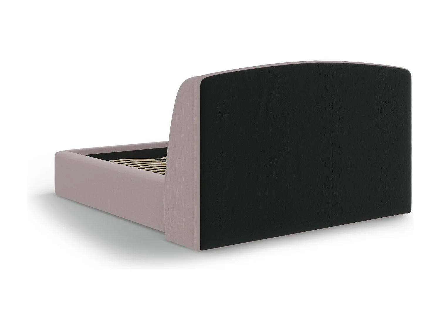 CXL by Christian Lacroix - Opbergbed met hoofdeinde "Aude" 140x200cm, Structurele stof, Roze - 216x162x103cm