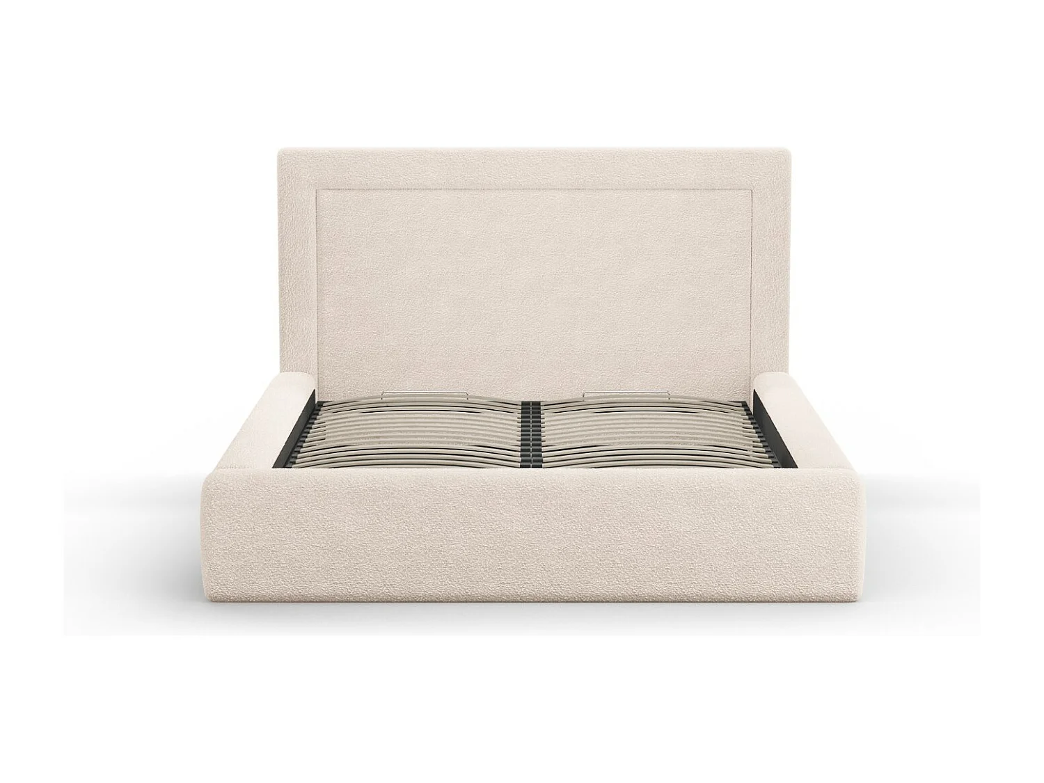 CXL by Christian Lacroix - Łóżko ze schowkiem i zagłówkiem, "Valerie" 160x200cm boucle, beż - 230x185x120cm