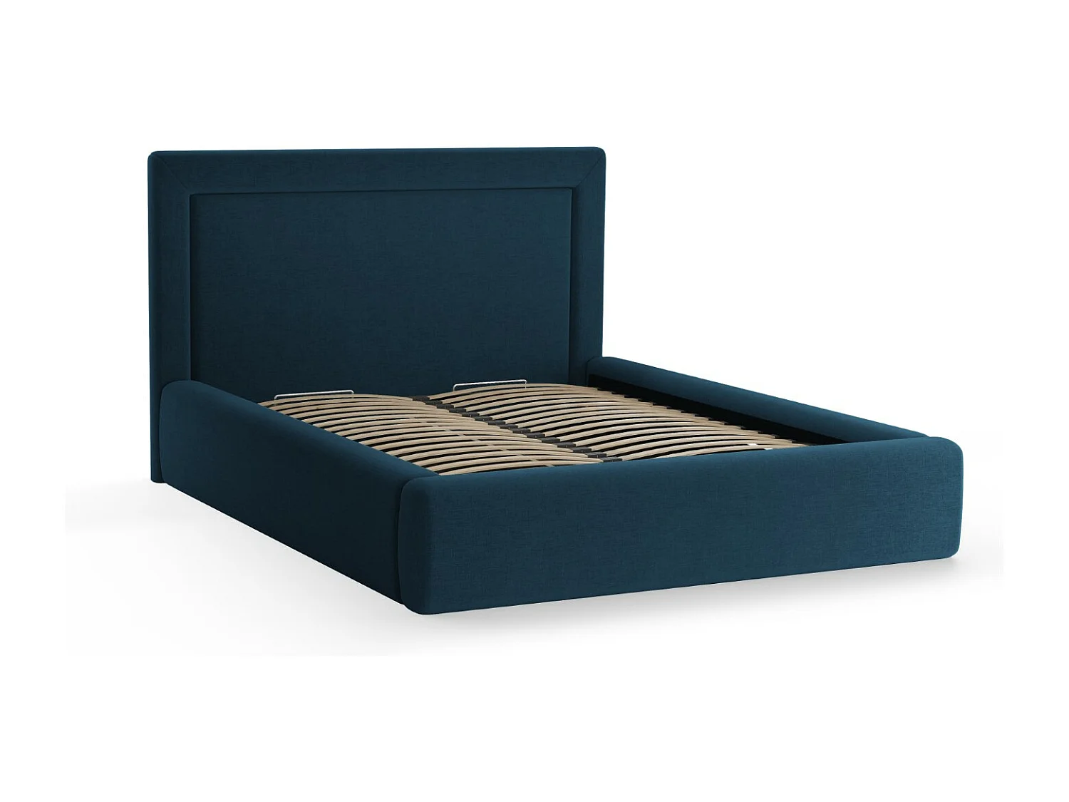 CXL by Christian Lacroix - Opbergbed met hoofdeinde "Valerie" 200x200cm, Chenille, Marineblauw - 230x225x120cm