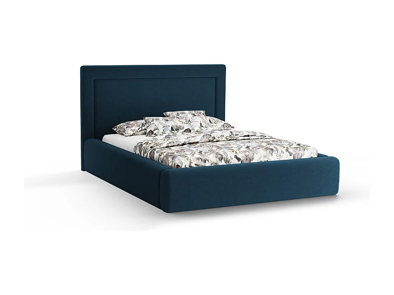 CXL by Christian Lacroix - Opbergbed met hoofdeinde "Valerie" 200x200cm, Chenille, Marineblauw - 230x225x120cm