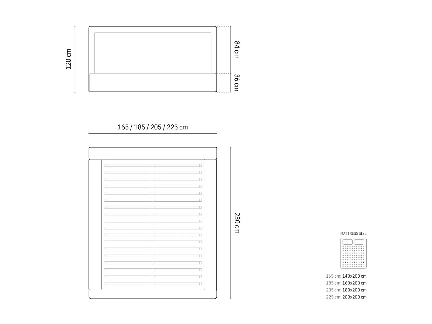 CXL by Christian Lacroix - Lit coffre avec tête de lit "Valerie" 180x200cm en chenille beige clair - 230x205x120cm