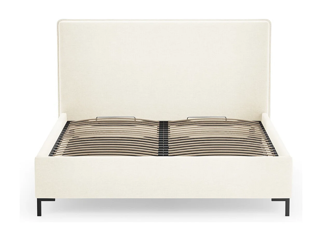 CXL by Christian Lacroix - Opbergbed met hoofdeinde "Polly" 180x200cm, Chenille, Ivoor - 220x190x120cm