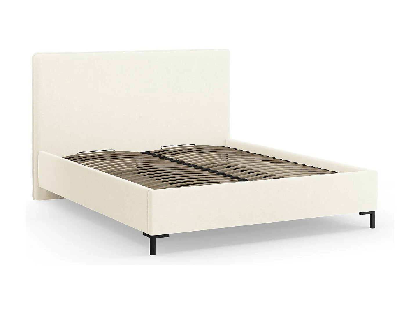 CXL by Christian Lacroix - Letto a cassettone con testiera "Polly" 180x200cm in ciniglia avorio - 220x190x120cm