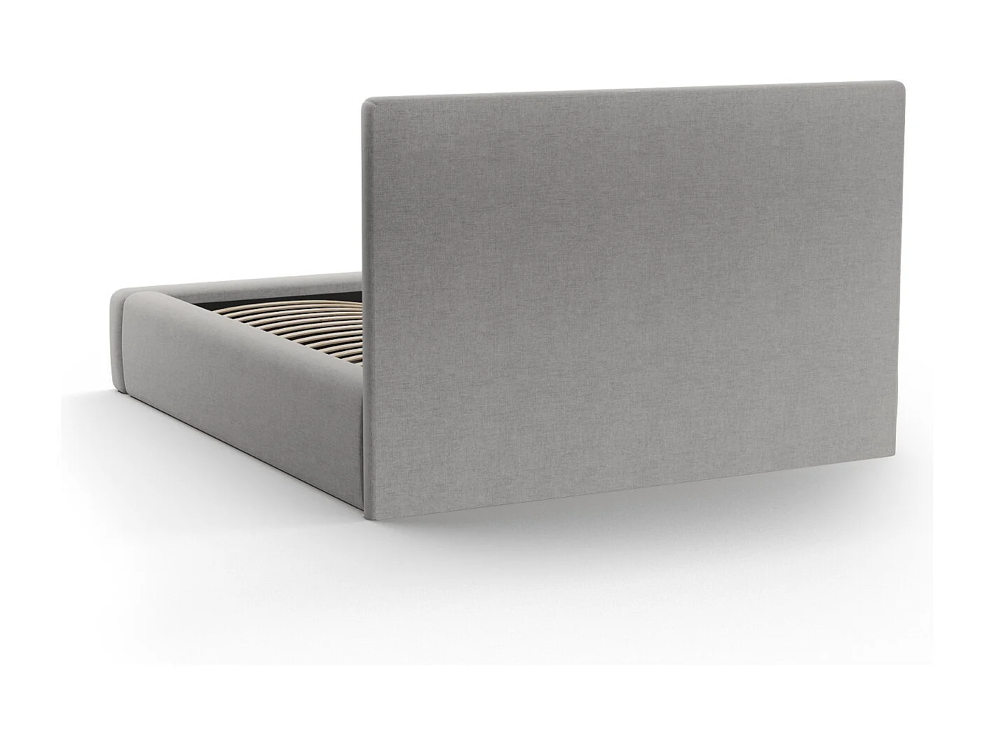 CXL by Christian Lacroix - Łóżko ze schowkiem i zagłówkiem, "Valerie" 200x200cm szenil, szary - 230x225x120cm