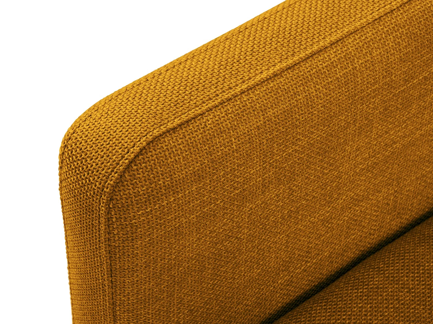 CXL by Christian Lacroix - 4-Sitzer ausklappbares Ecksofa links mit Container "Yanis" Sitzer aus strukturiertem Stoff gold - 260x170x80cm