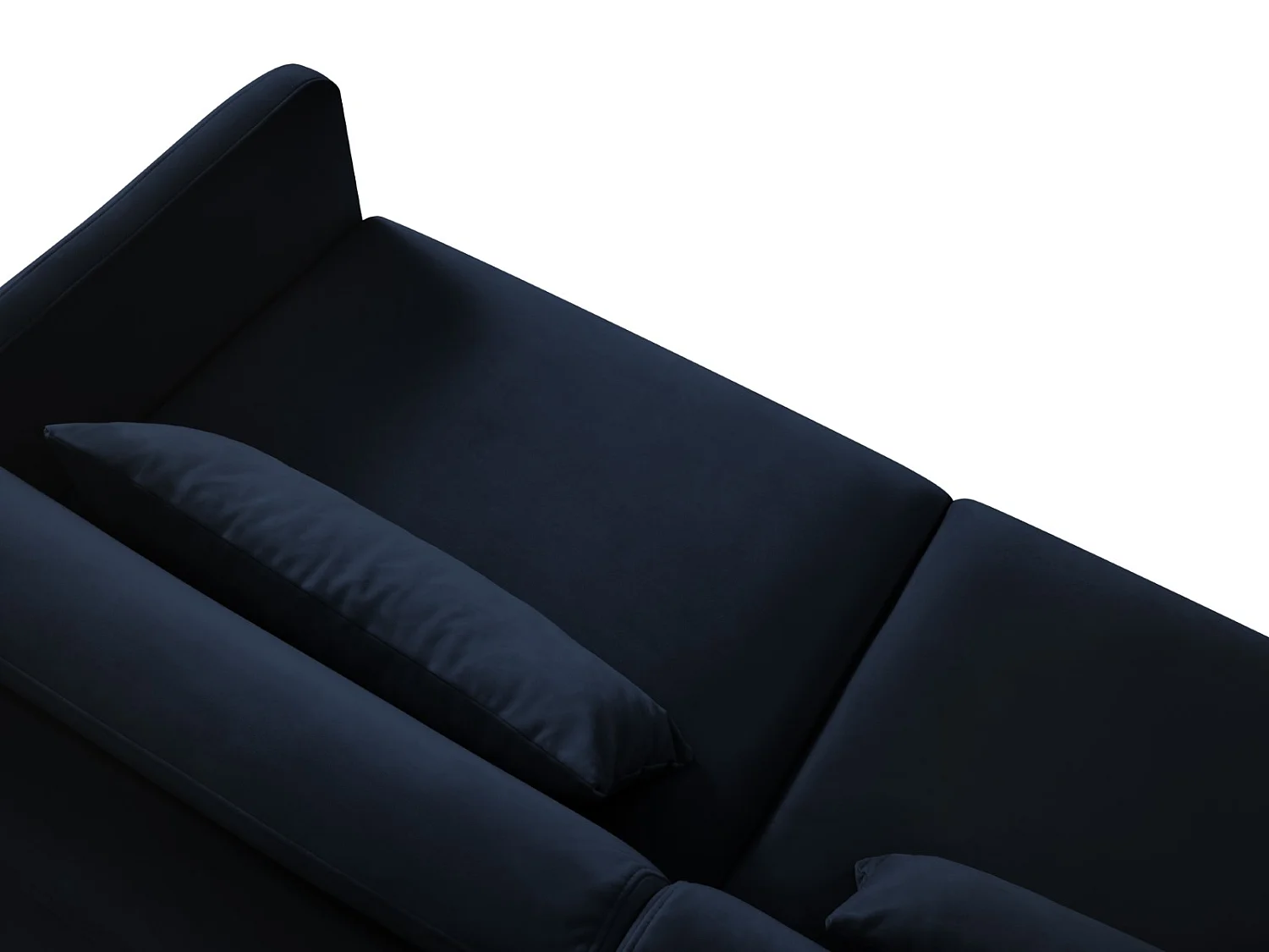 CXL by Christian Lacroix - 5-Sitzer ausklappbares Ecksofa links "Yanis" Sitzer aus Samt königsblau - 280x170x80cm