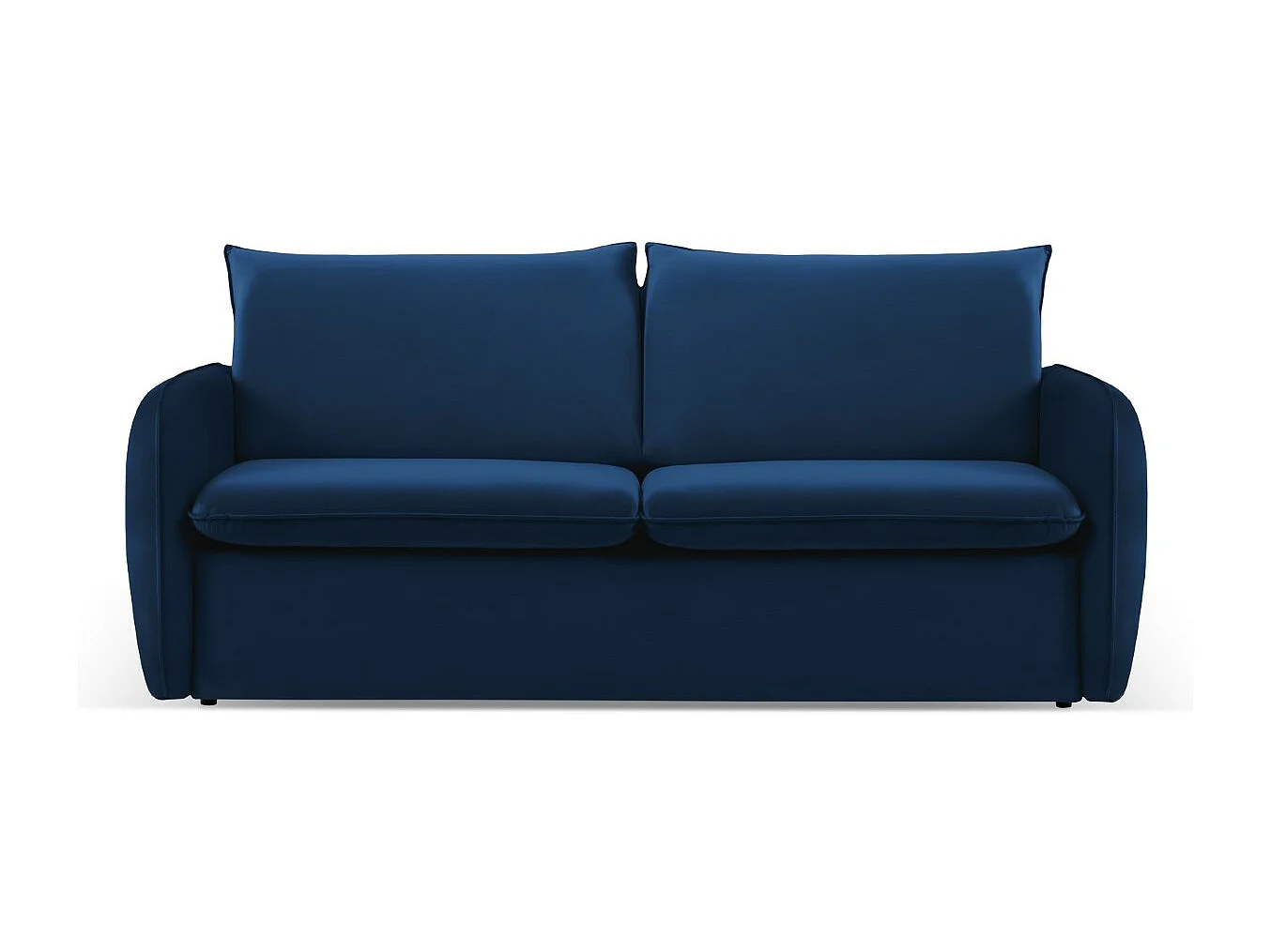 Cosmopolitan Design - 2-Sitzer ausklappbares Sofa "Vienna" aus Samt königsblau - 194x102x92cm