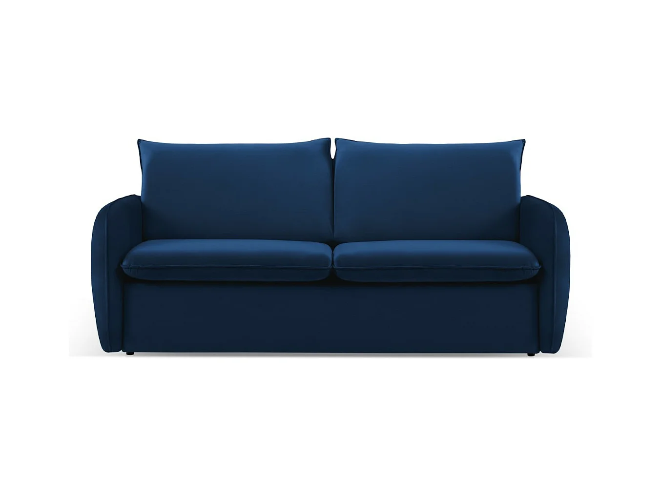 Cosmopolitan Design - Canapé convertible "Vienna" 2 places en velours bleu roi - 194x102x92cm