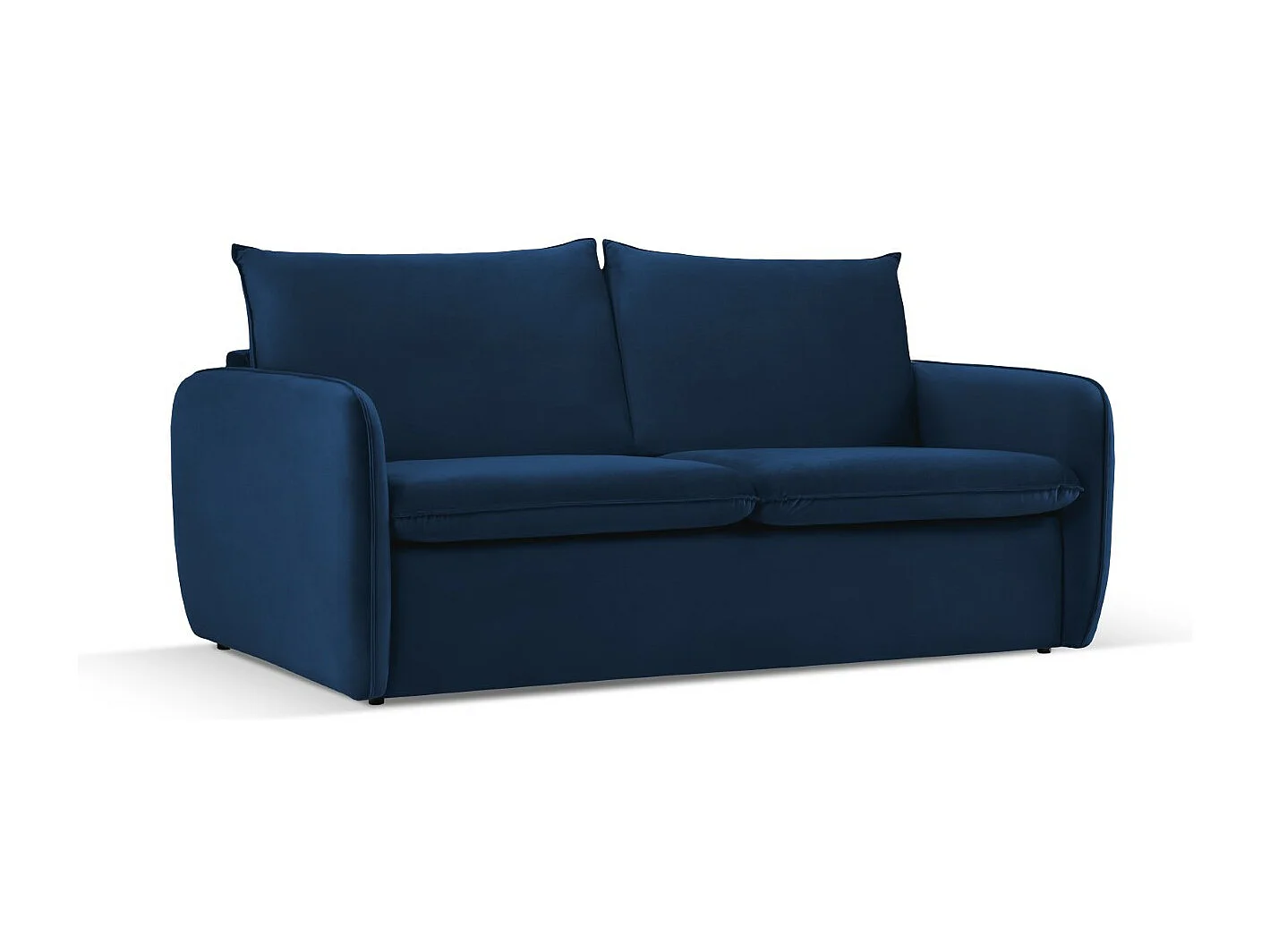 Cosmopolitan Design - Canapé convertible "Vienna" 2 places en velours bleu roi - 194x102x92cm