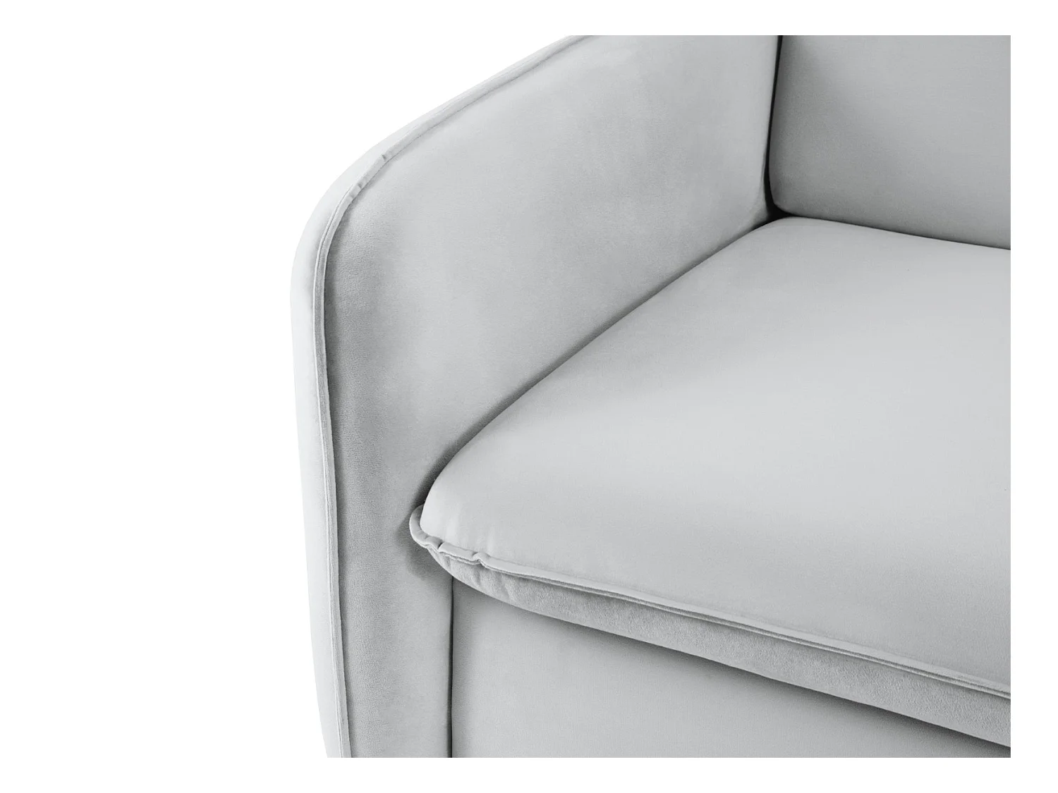 Cosmopolitan Design - Sofá cama "Vienna" 2 plazas de terciopelo plata - 194x102x92cm