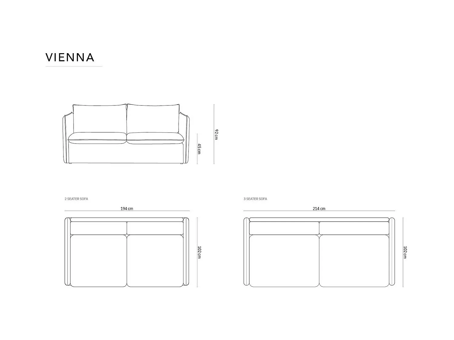 Cosmopolitan Design - Sofá cama "Vienna" 2 plazas de terciopelo plata - 194x102x92cm