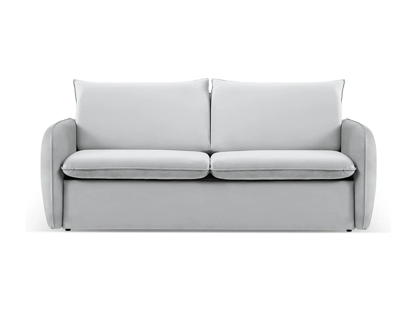 Cosmopolitan Design - Canapé convertible "Vienna" 2 places en velours argent - 194x102x92cm