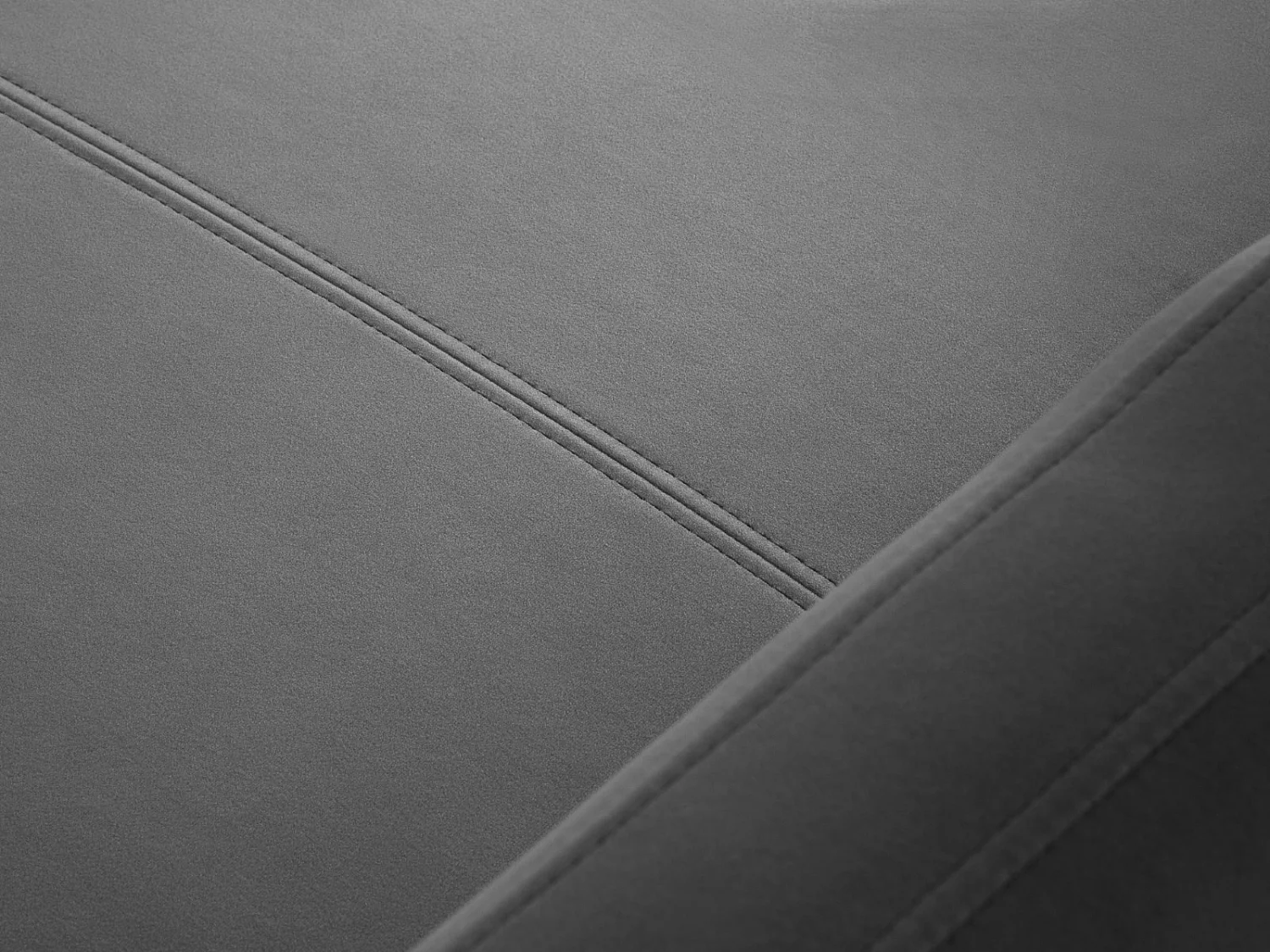 CXL by Christian Lacroix - Canapé d'angle gauche convertible "Yanis" 5 places en velours gris foncé - 280x170x80cm