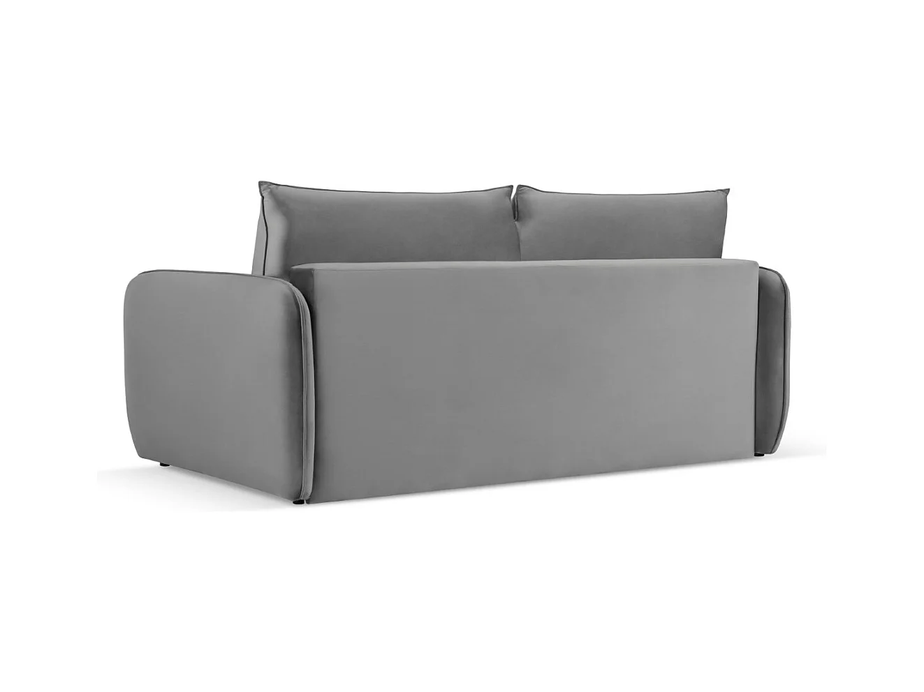 Cosmopolitan Design - Divano convertibile "Vienna" 3 posti in velluto grigio chiaro - 214x102x92cm