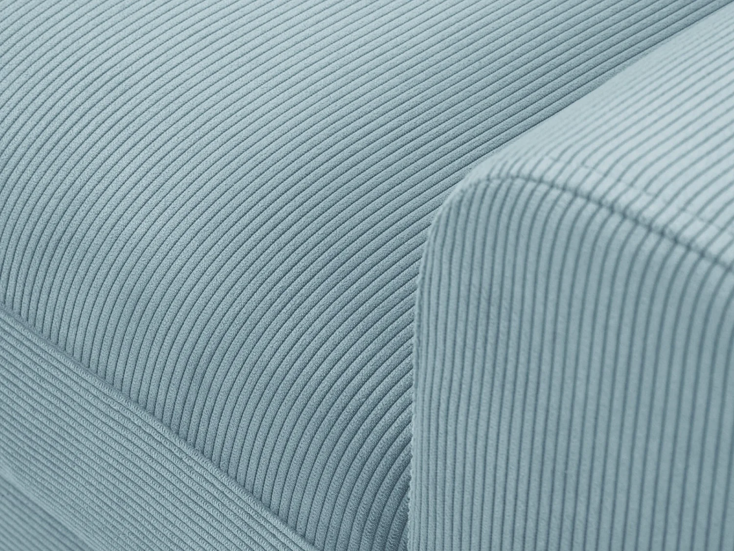 Cosmopolitan Design - Narożnik lewy rozkładany ze schowkiem, "Kyoto" 4 miejsca sztruks, niebieski jasny - 241x145x88cm