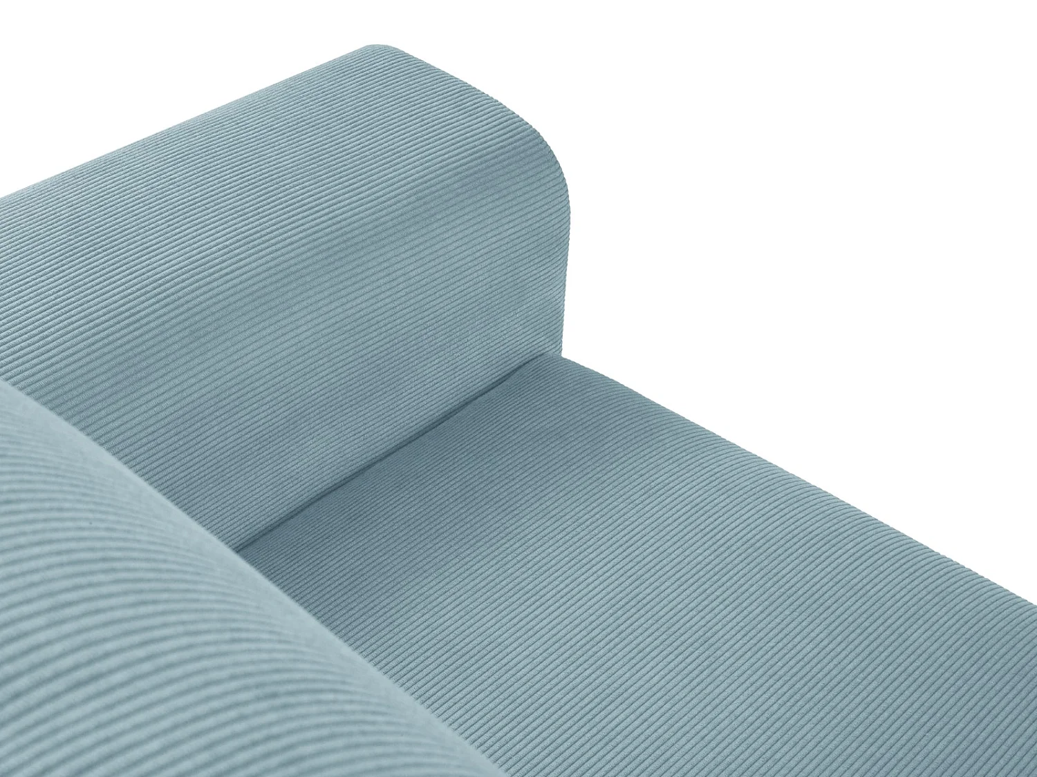 Cosmopolitan Design - Narożnik lewy rozkładany ze schowkiem, "Kyoto" 4 miejsca sztruks, niebieski jasny - 241x145x88cm