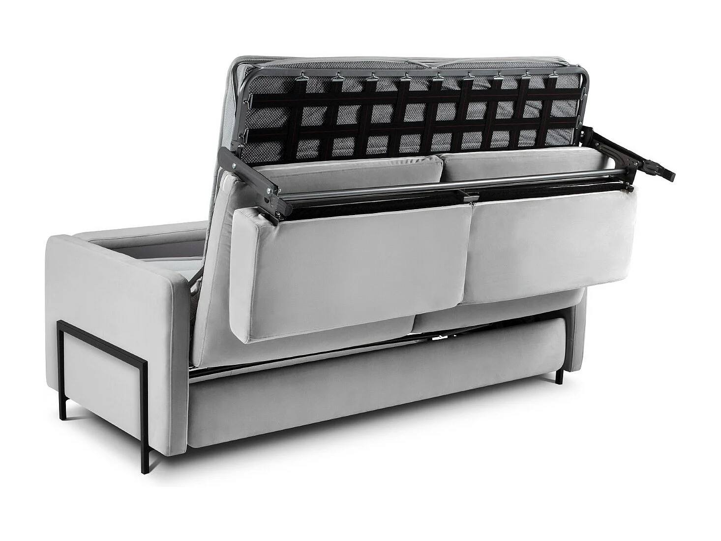 CXL by Christian Lacroix - Sofa z funkcją spania, "Yanis" 3 miejsca welur, szary - 202x102x80cm