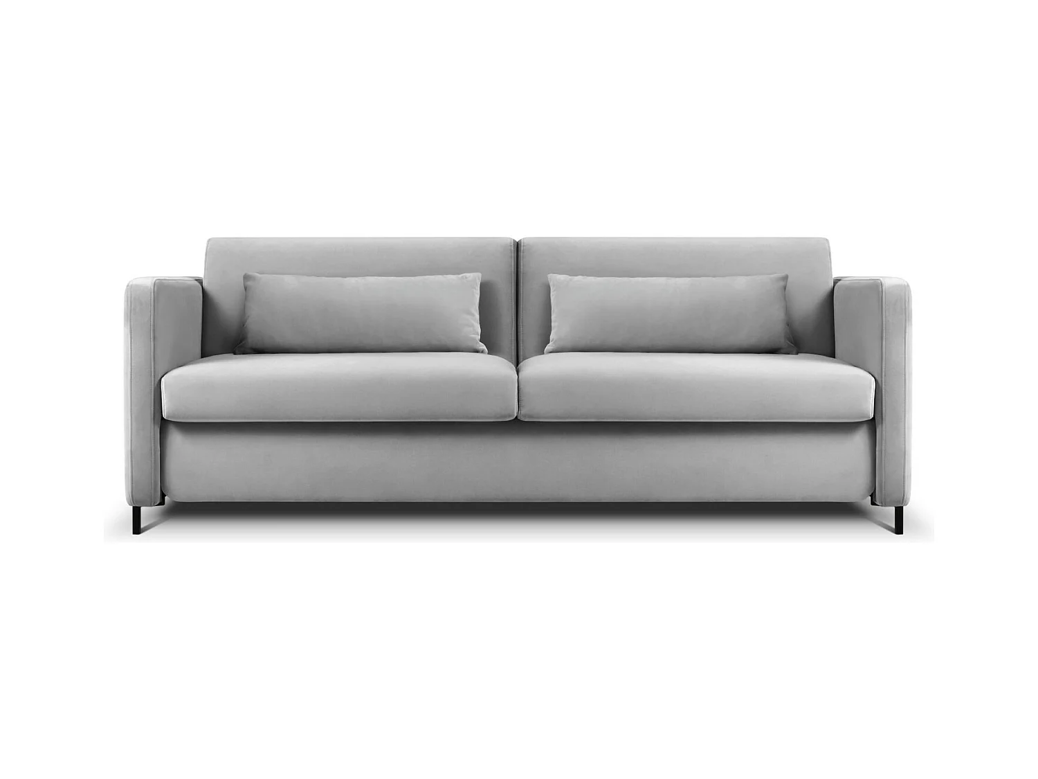 CXL by Christian Lacroix - Sofá-cama "Yanis" 3 lugares em veludo cinza - 202x102x80cm