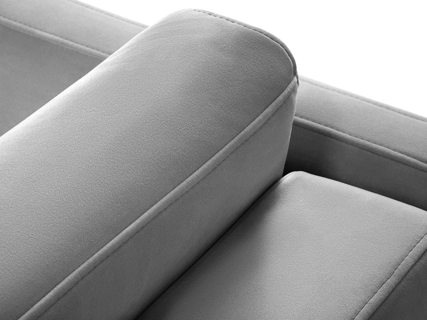 CXL by Christian Lacroix - Canapé convertible "Yanis" 3 places en velours gris - 202x102x80cm