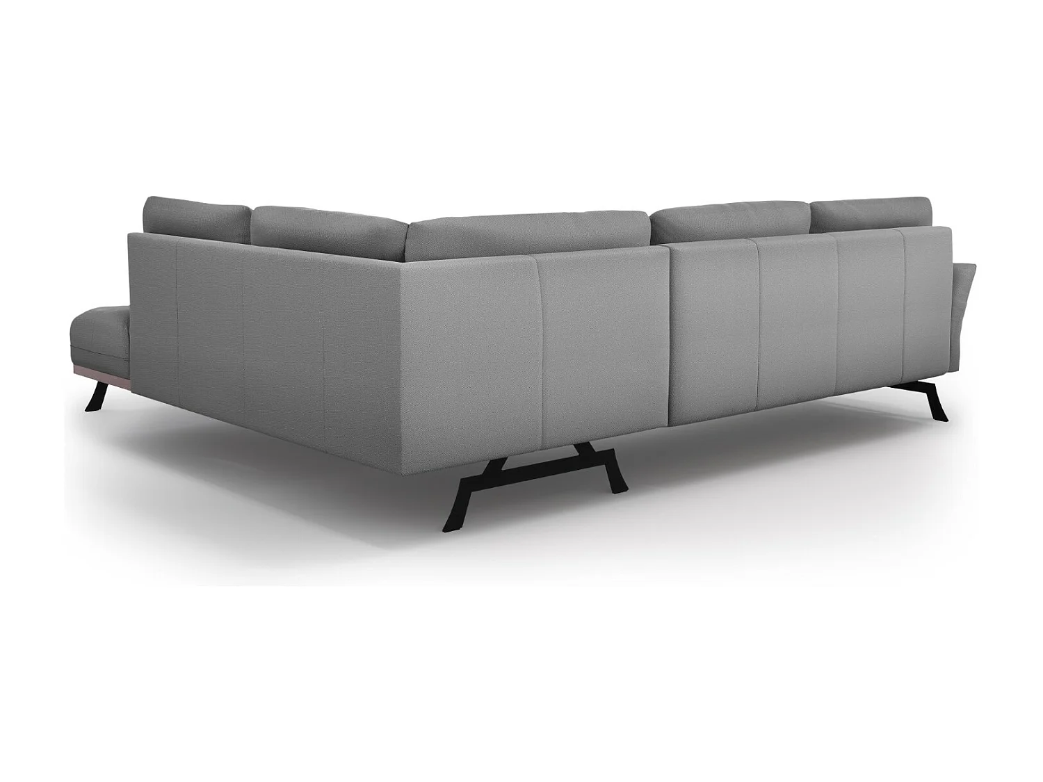 CXL by Christian Lacroix - Narożnik prawy z funkcją spania, "Olivier" 5 miejsc tkanina strukturalna, szary - 262x204x87cm