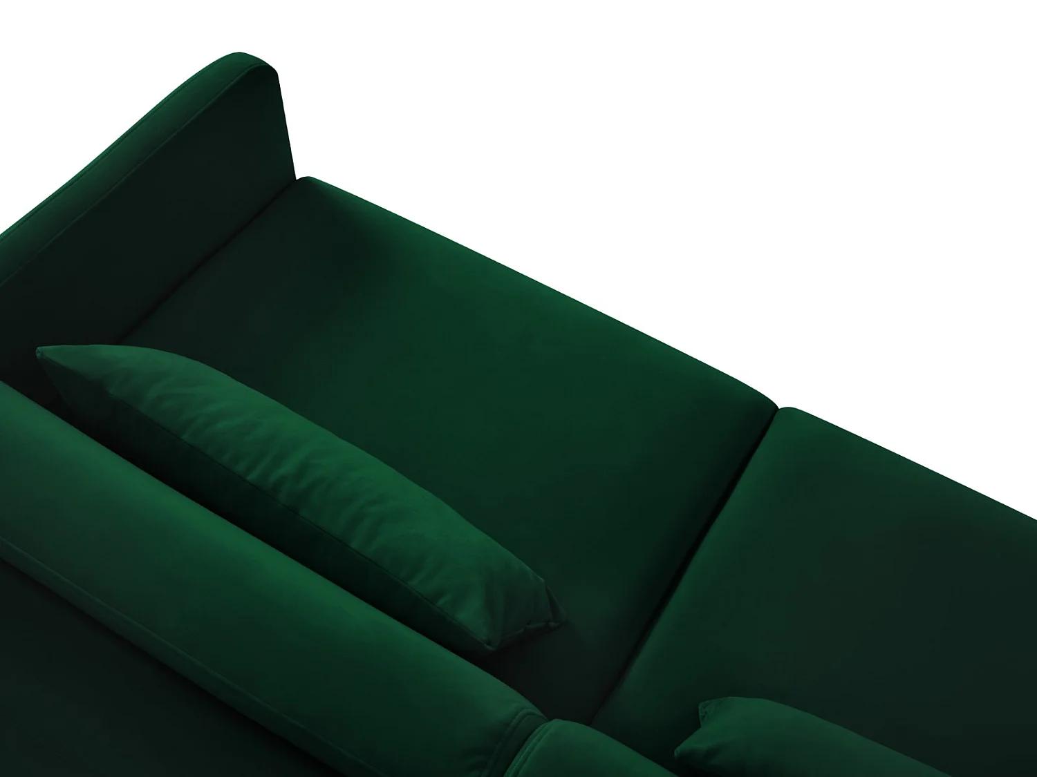 CXL by Christian Lacroix - Divano convertibile angolare sinistro "Yanis" 4 posti in velluto verde bottiglia - 260x170x80cm