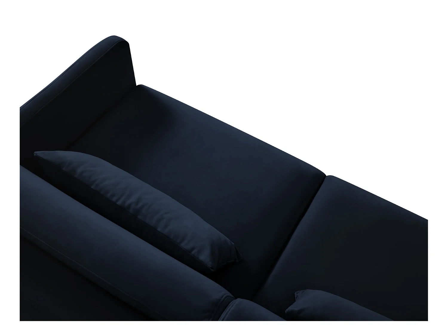 CXL by Christian Lacroix - 4-Sitzer ausklappbares Ecksofa links "Yanis" Sitzer aus Samt königsblau - 260x170x80cm