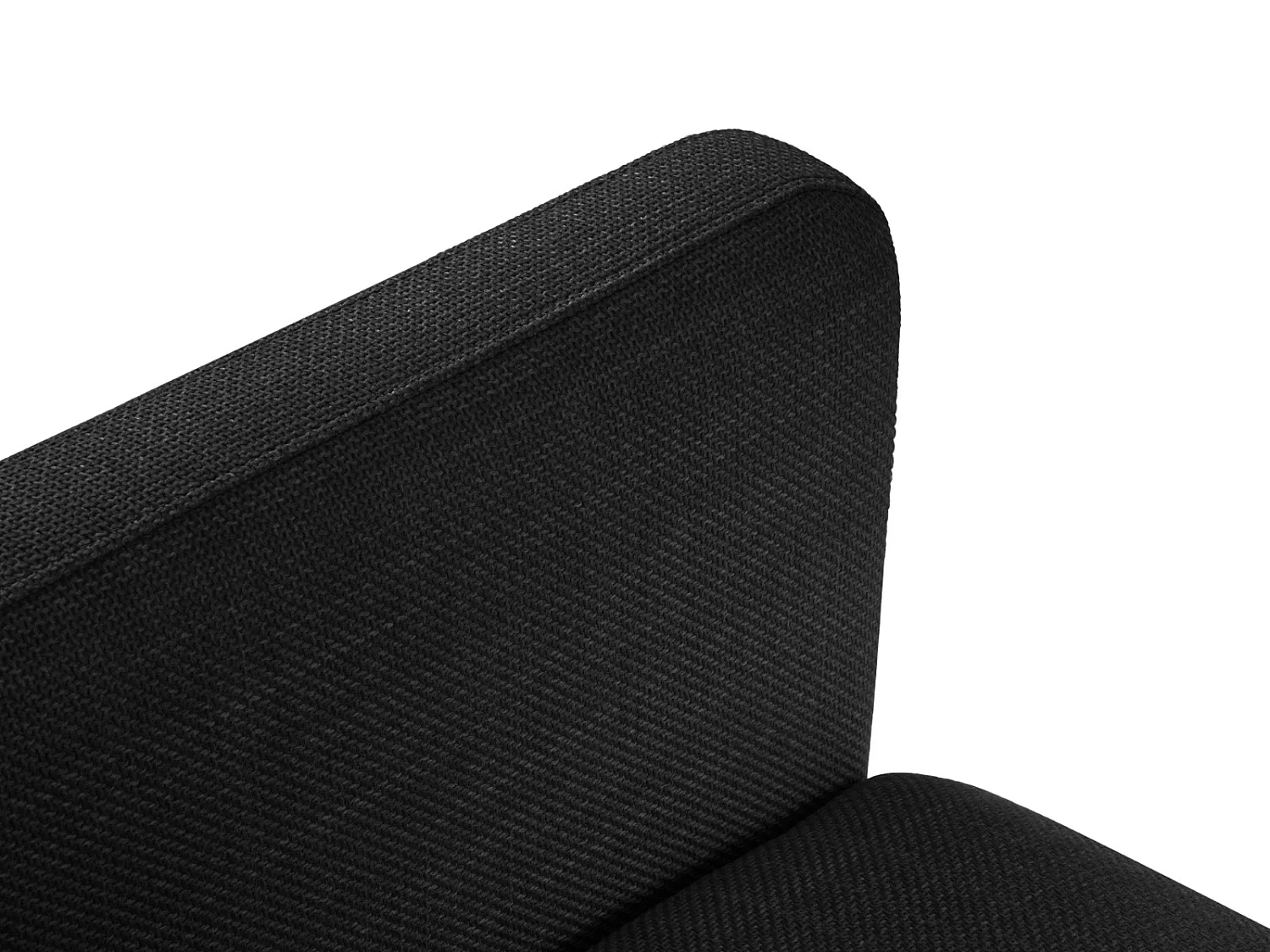 CXL by Christian Lacroix - Canapé d'angle droit convertible avec coffre de rangement "Yanis" 5 places en tissu structurel gris foncé - 280x170x80cm