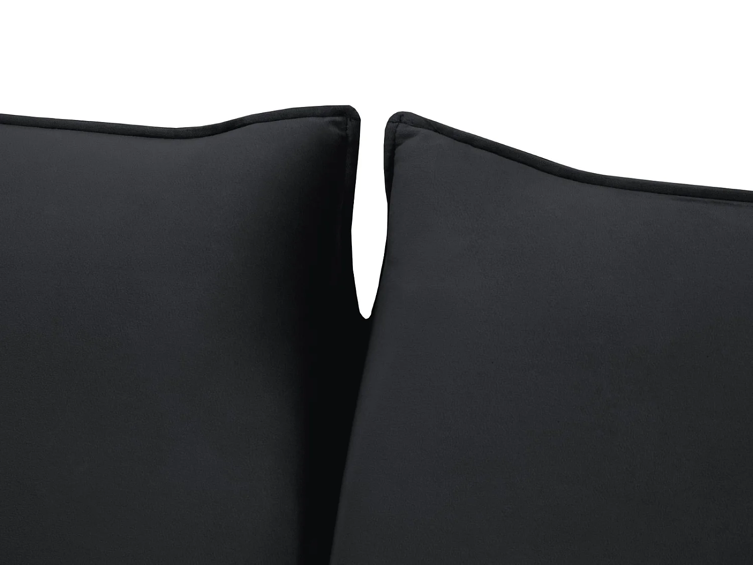 Cosmopolitan Design - Sofa z funkcją spania, "Vienna" 2 miejsca welur, czarny - 194x102x92cm