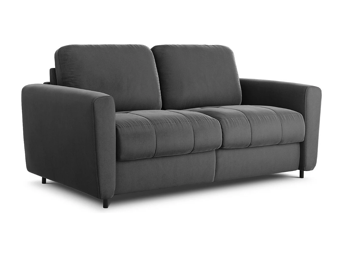 CXL by Christian Lacroix - Converteerbare bank "Audra" 3 zitplaatsen, Flueel, Donkergrijs - 192x101x88cm