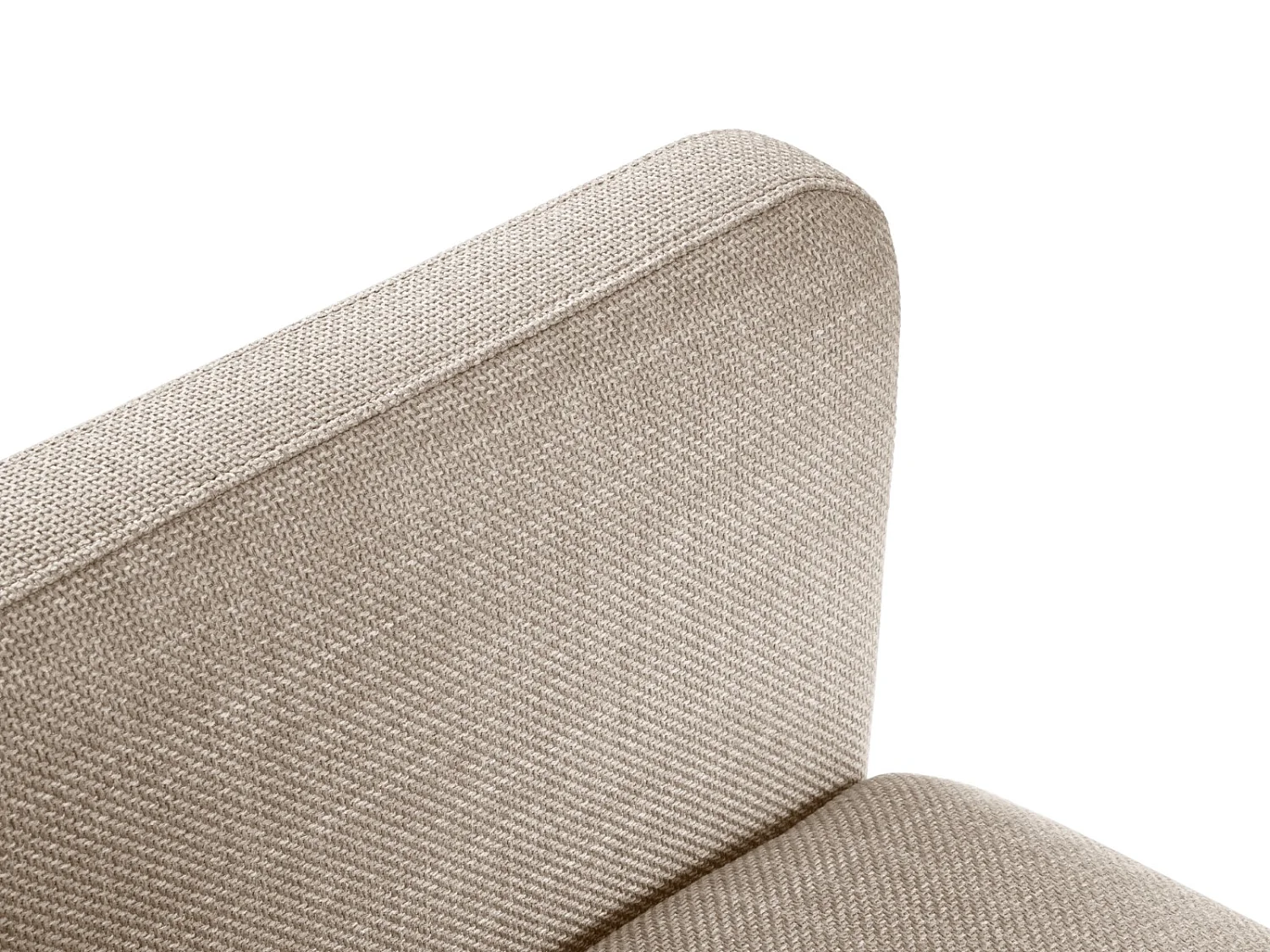 CXL by Christian Lacroix - Canapé d'angle droit convertible avec coffre de rangement "Yanis" 5 places en tissu structurel beige - 280x170x80cm