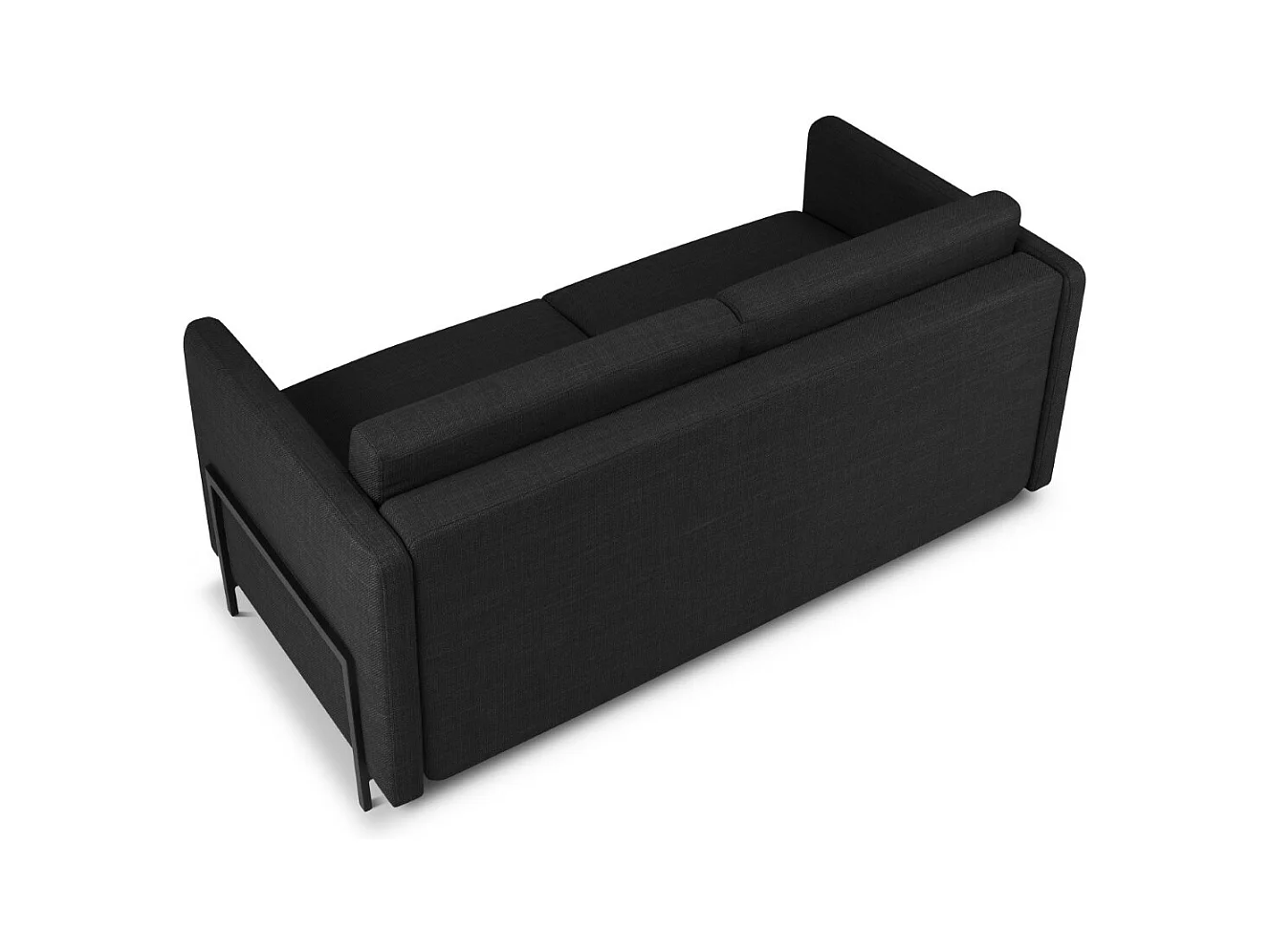 CXL by Christian Lacroix - 2-Sitzer ausklappbares Sofa "Yanis" Sitzer aus strukturiertem Stoff dunkelgrau - 182x102x80cm