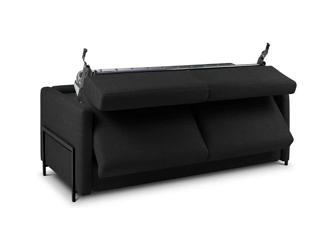 CXL by Christian Lacroix - 2-Sitzer ausklappbares Sofa "Yanis" Sitzer aus strukturiertem Stoff dunkelgrau - 182x102x80cm