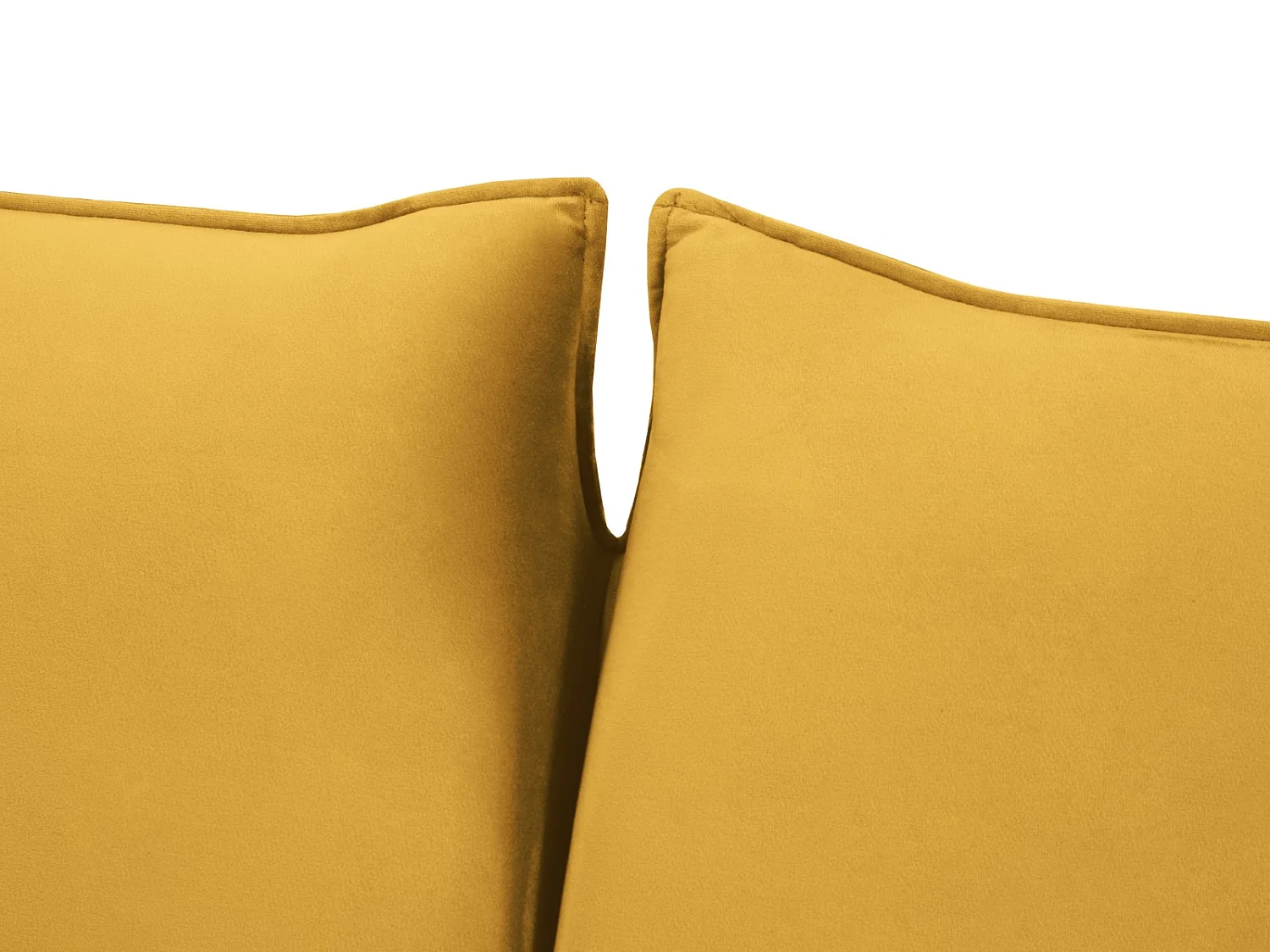 Cosmopolitan Design - Canapé convertible "Vienna" 3 places en velours jaune - 214x102x92cm